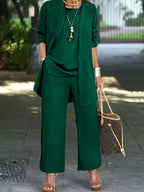 Sandra | Women's Elegant Open-Front 3-Piece Set