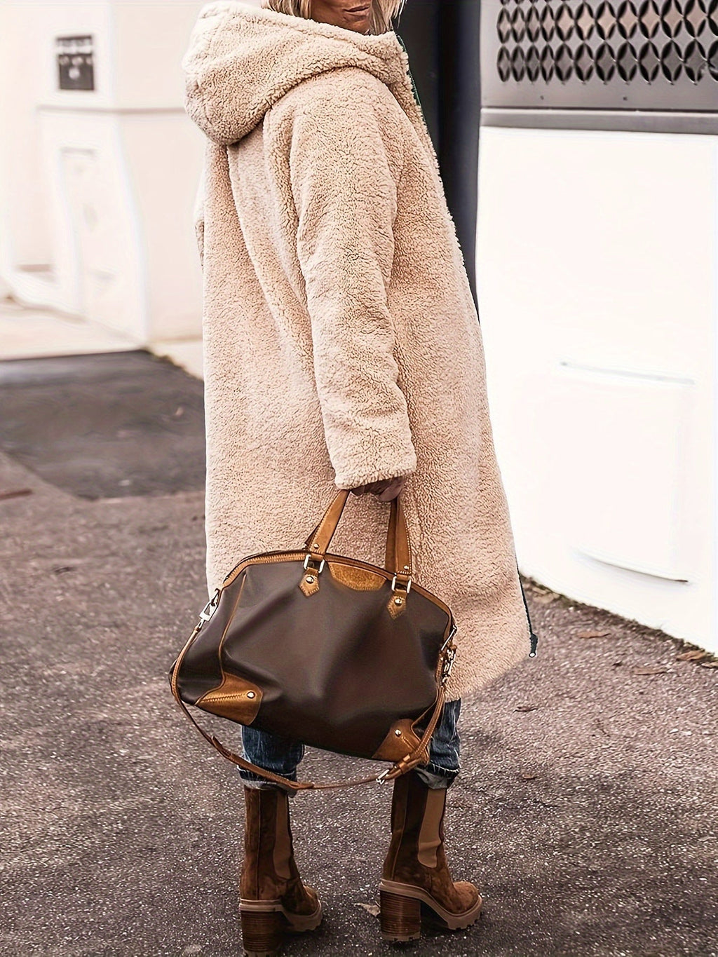 Beige Reversible Long Coat