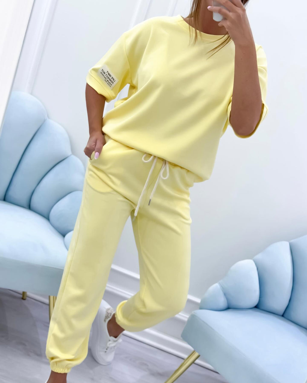Yellow Matching T-Shirt & Jogger Co-ord Set