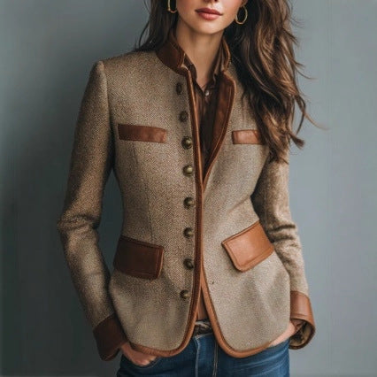 Brown Tweed Jacket, front view