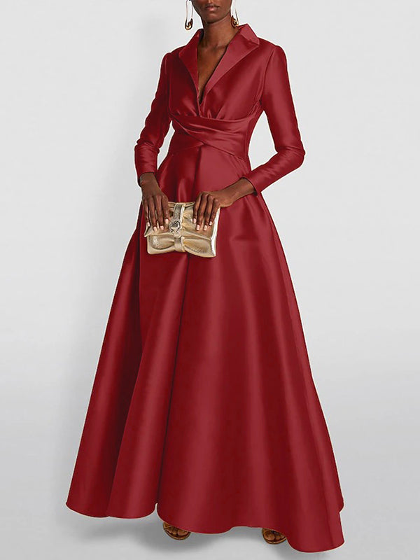 Gold A-Line Maxi Dress