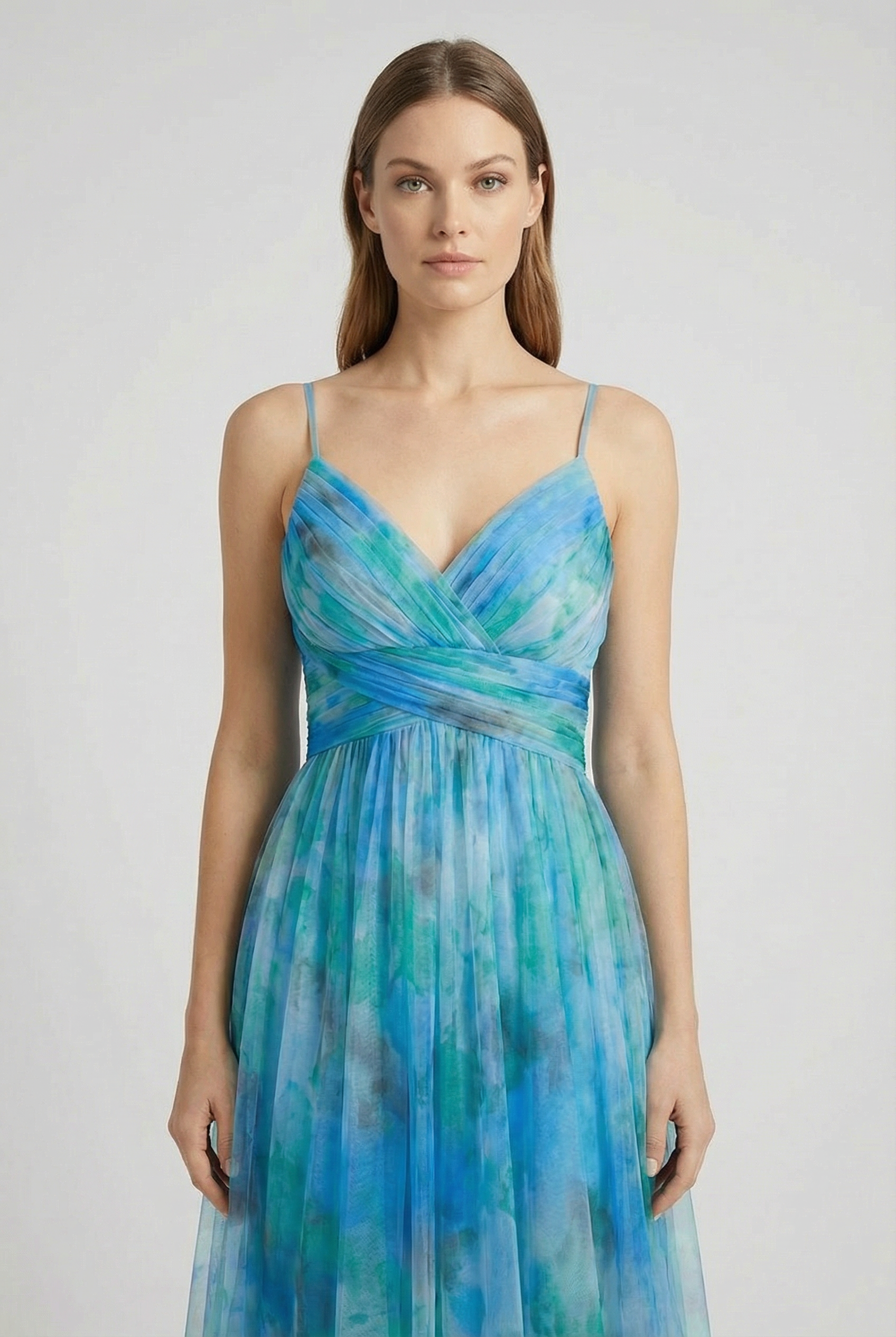 Women's  Floral Chiffon Maxi Dress