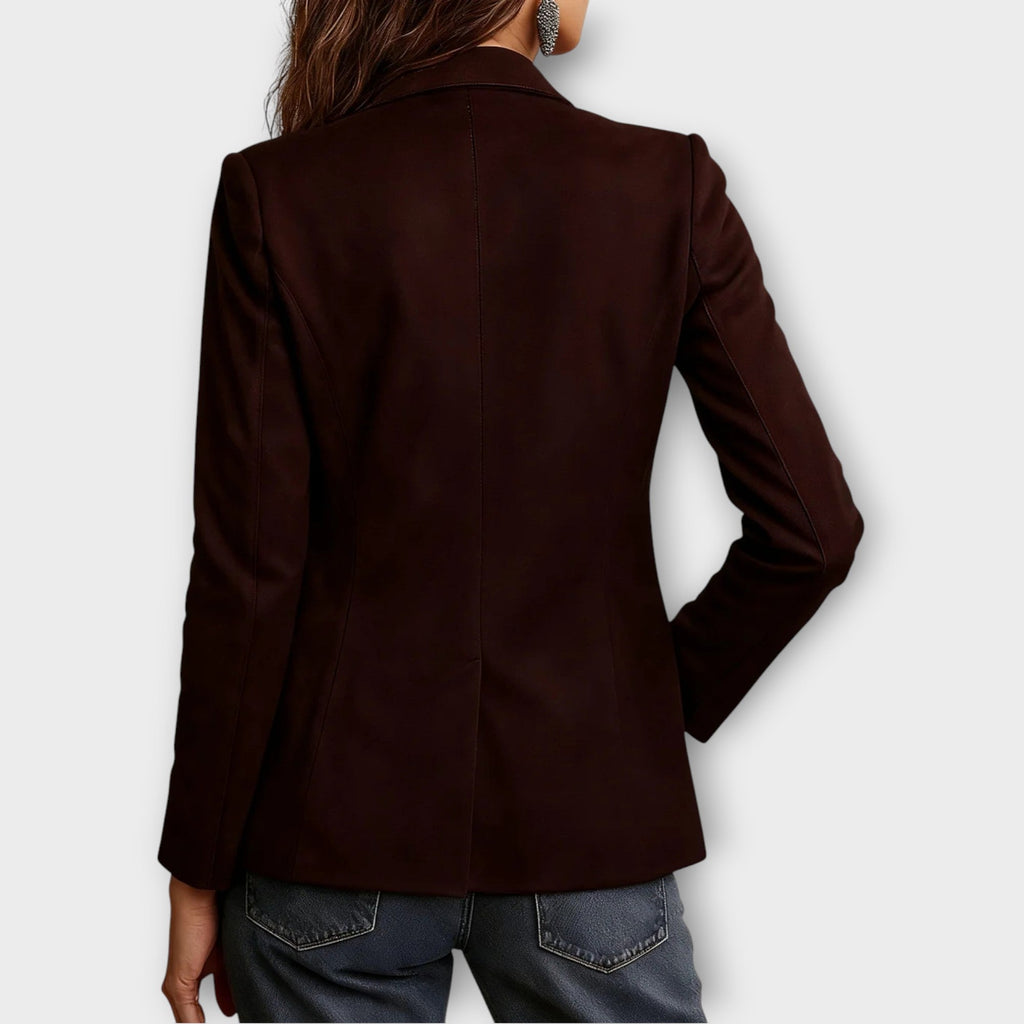 Vintage Suede-Look Blazer