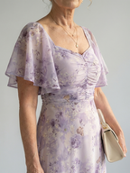 Vaelis - Flutter Sleeve Midi Dress