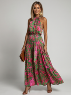 Rowen - Draped Halter Midi Dress