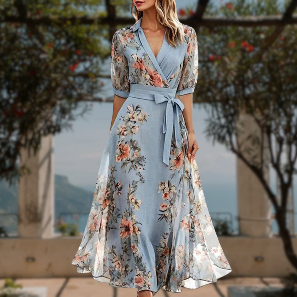 Floral Flowing Wedding Guest Maxi Dress Summer