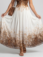 Orlune - Pleated White Midi Dress