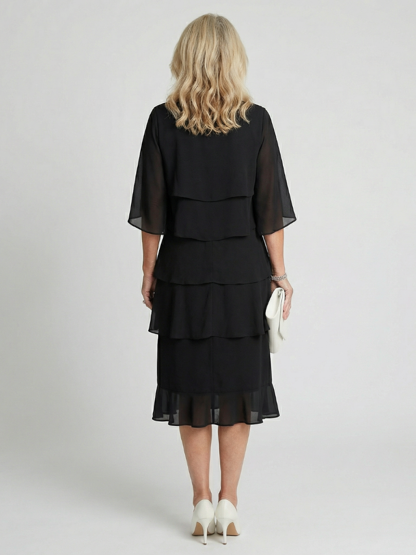 Brent - Layered Tier Midi Dress