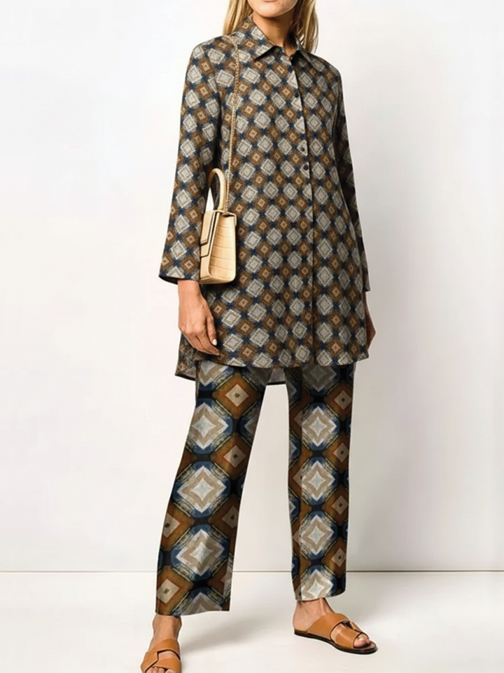 Farrah | Stylish Tunic Pants Two Piece Set