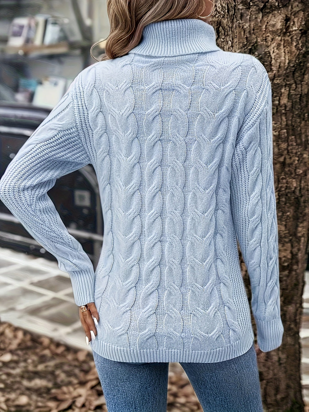 Cozy Cable-Knit Turtleneck Sweater