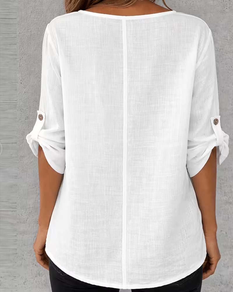 Women's Button Front Casual Blouse Summer | Senselle