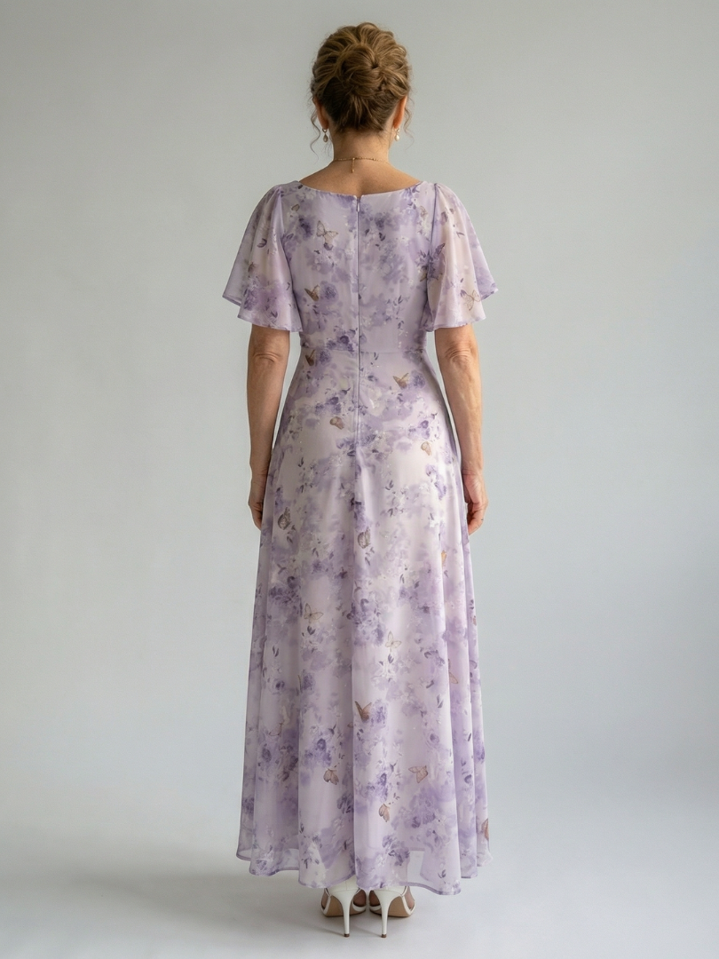 Vaelis - Flutter Sleeve Midi Dress