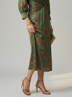 Lune - Natural Wrap Midi Dress