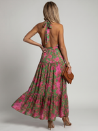 Rowen - Draped Halter Midi Dress