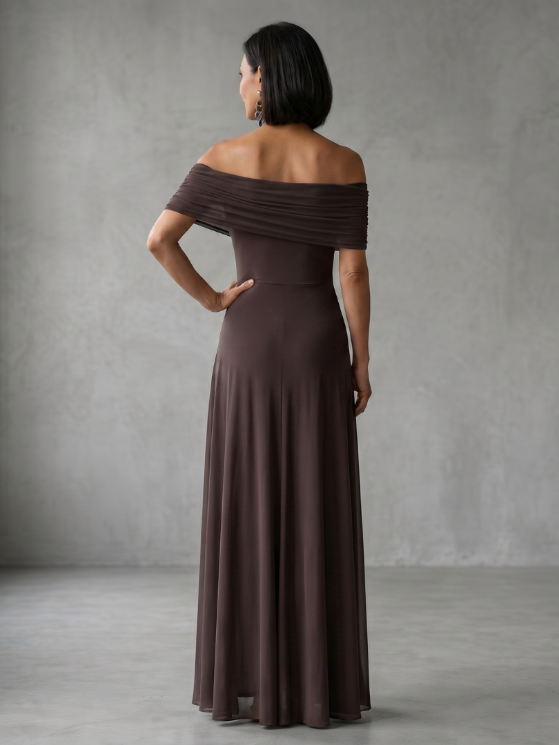 June - Off Shoulder Draped Midi Dress