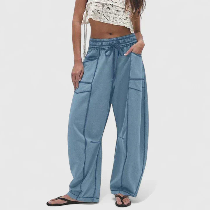 Grey wide-leg Pants