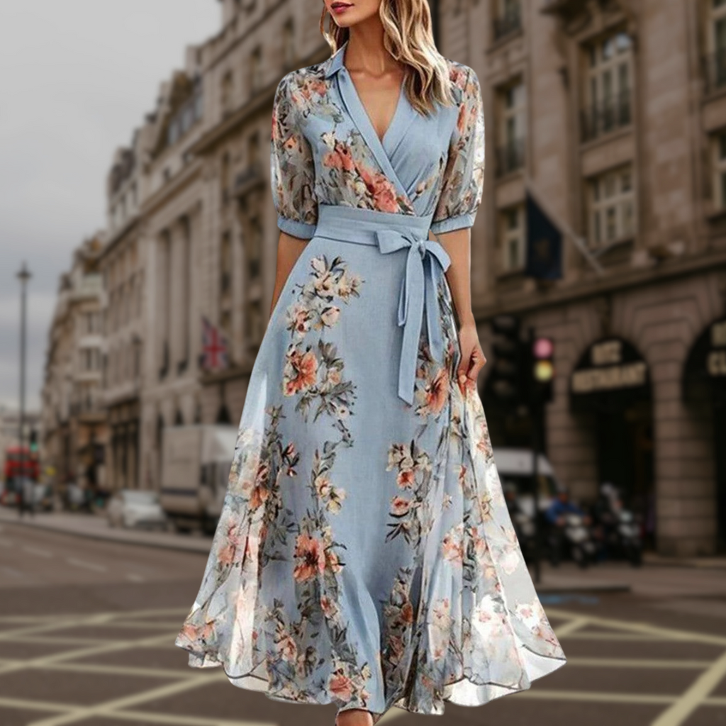 Floral Flowing Wedding Guest Maxi Dress Summer