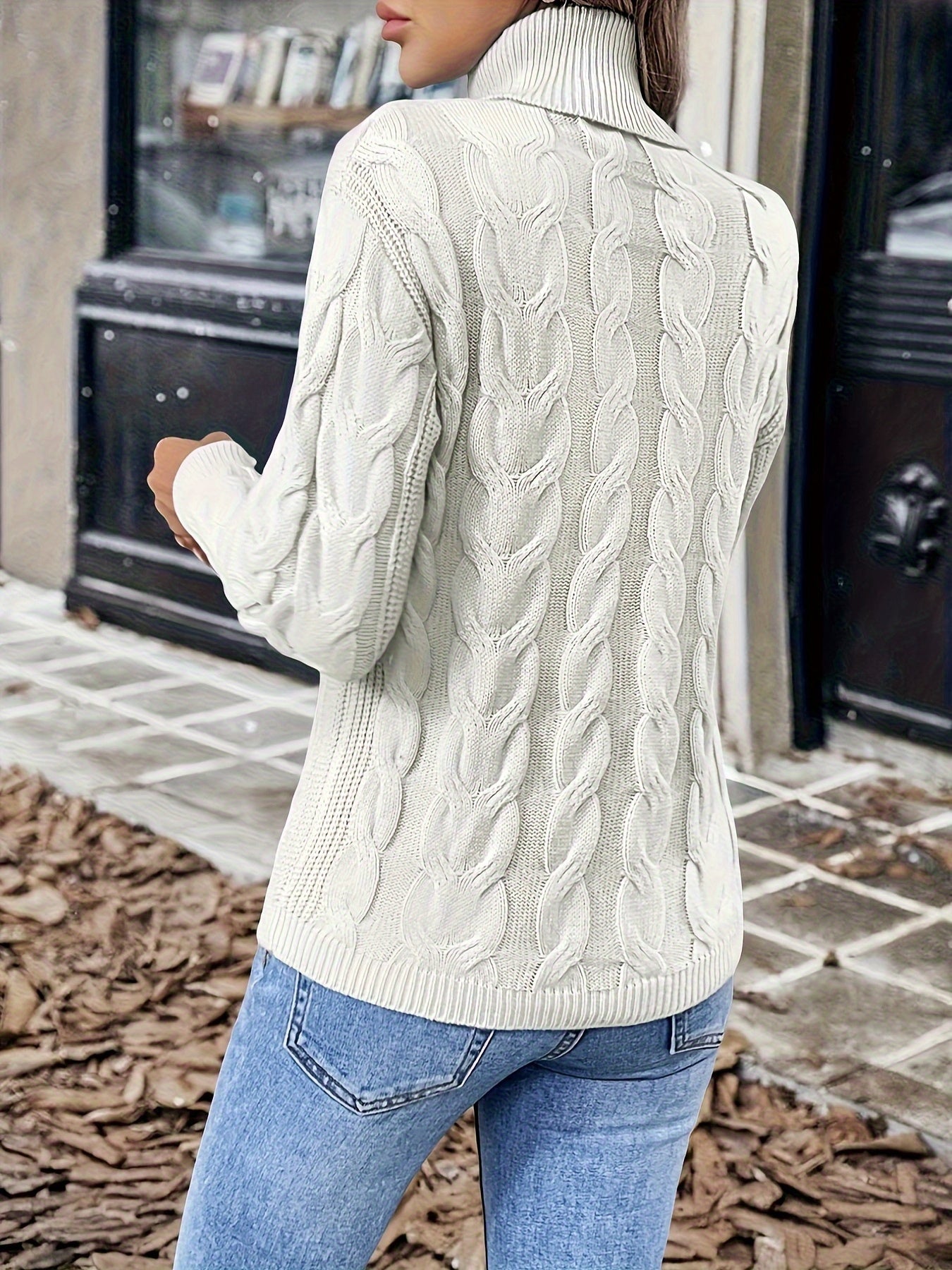 Cozy Cable-Knit Turtleneck Sweater