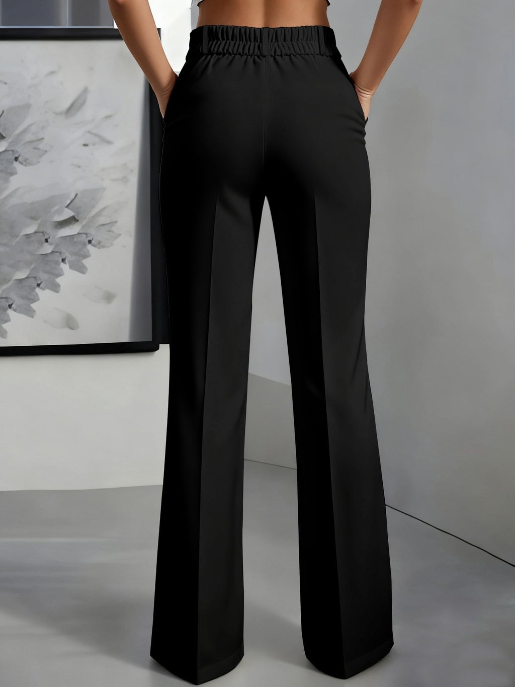 Red tailored wide-leg Pants