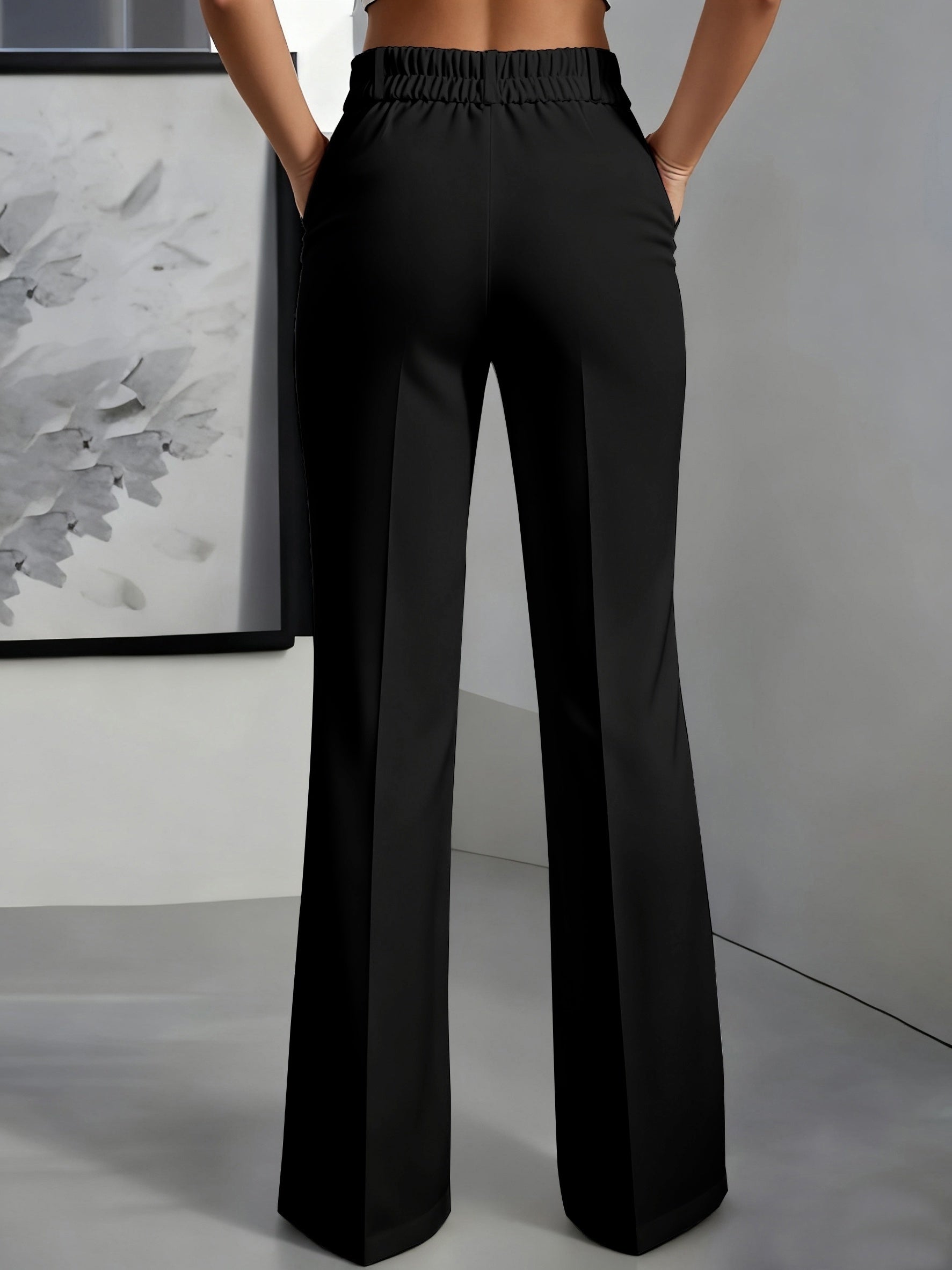 Red tailored wide-leg Pants
