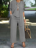 Sandra | Women's Elegant Open-Front 3-Piece Set
