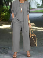 Sandra | Women's Elegant Open-Front 3-Piece Set