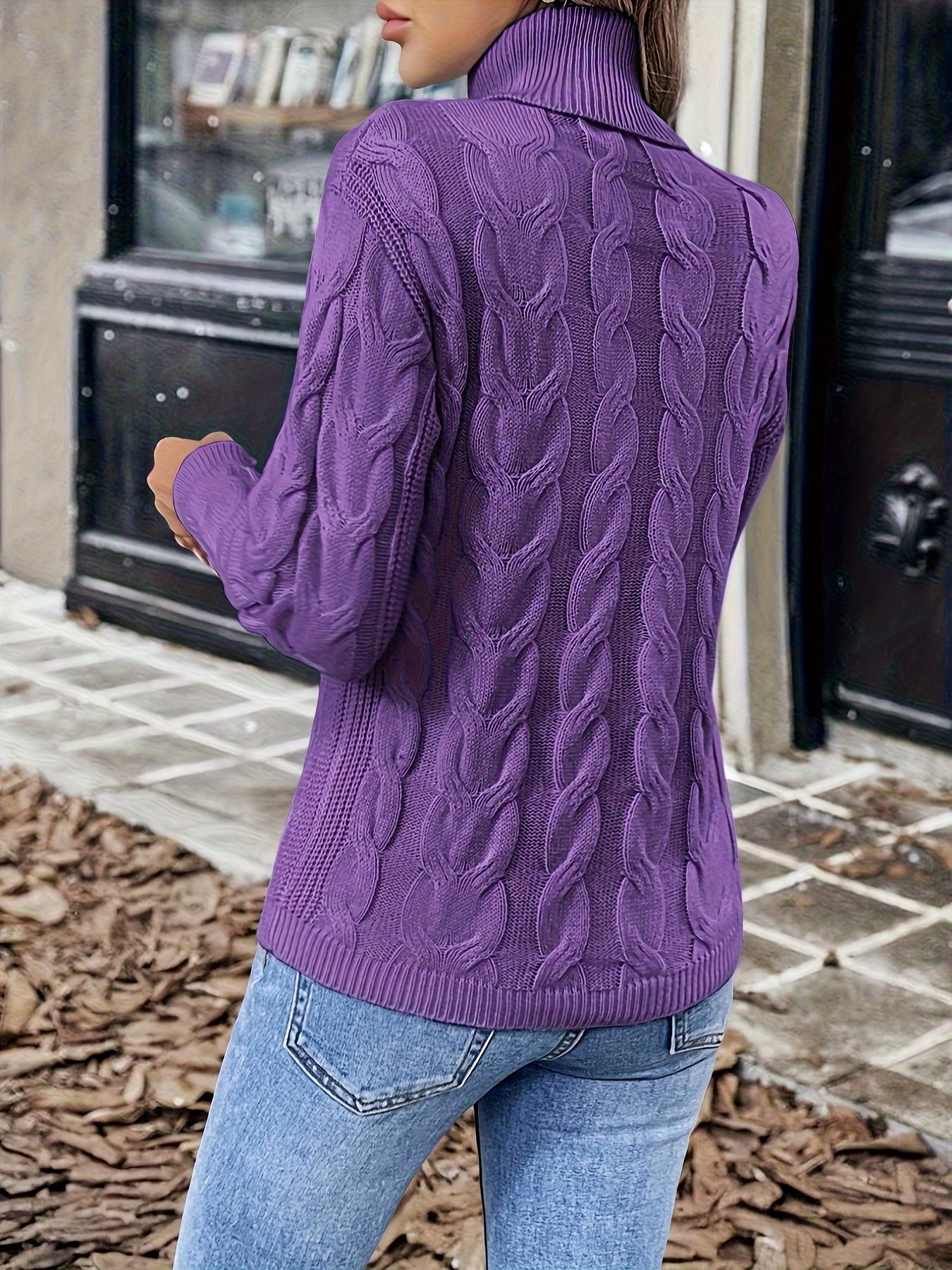 Cozy Cable-Knit Turtleneck Sweater