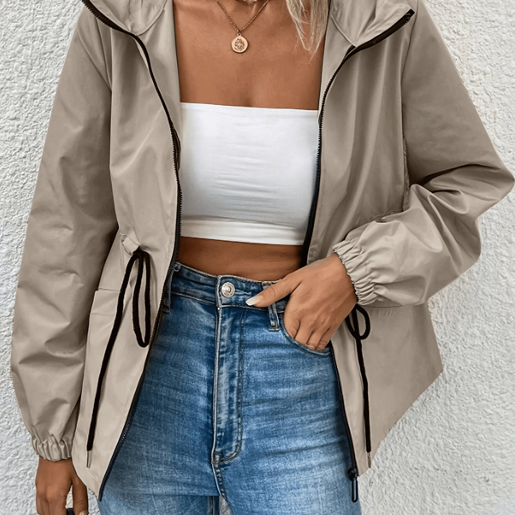 Khaki Hooded Coat