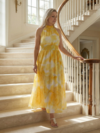 Sylin - Gathered Halter Midi Dress