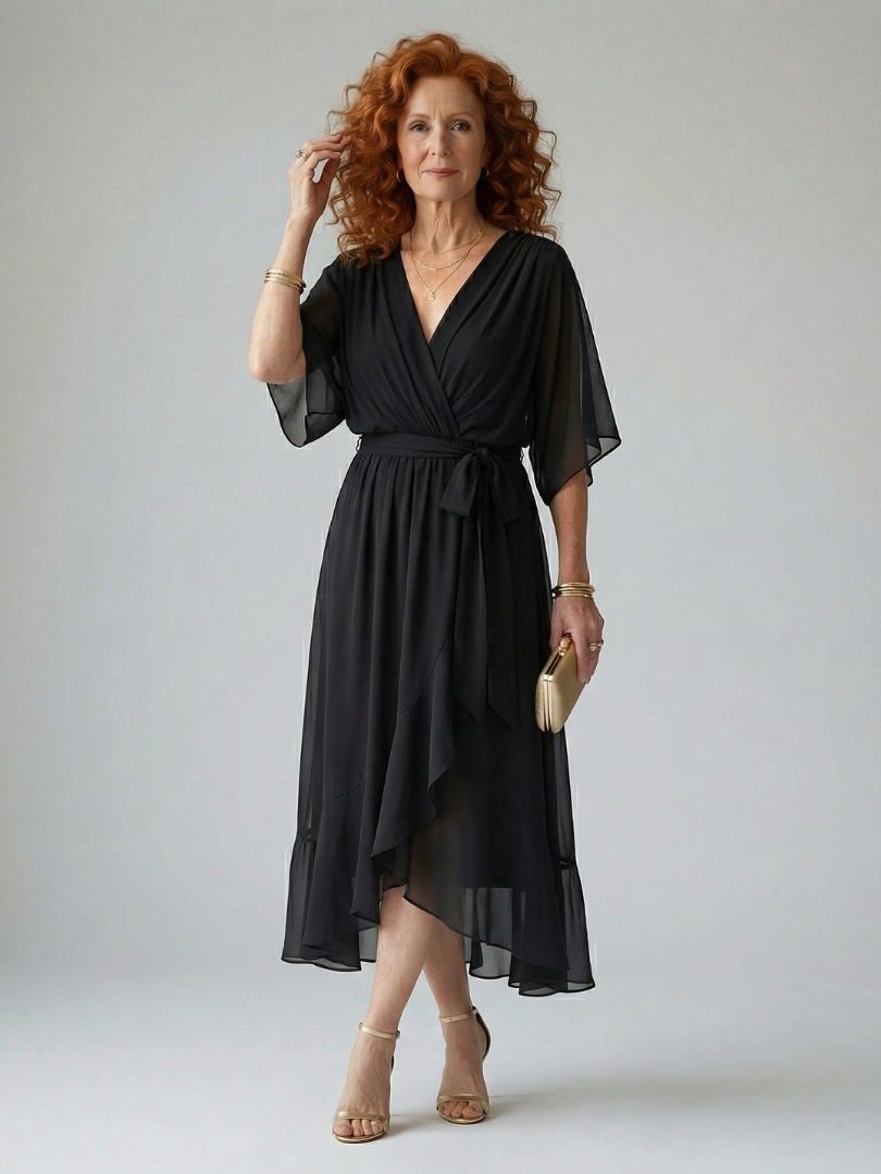 Elric - Light Drape Midi Dress
