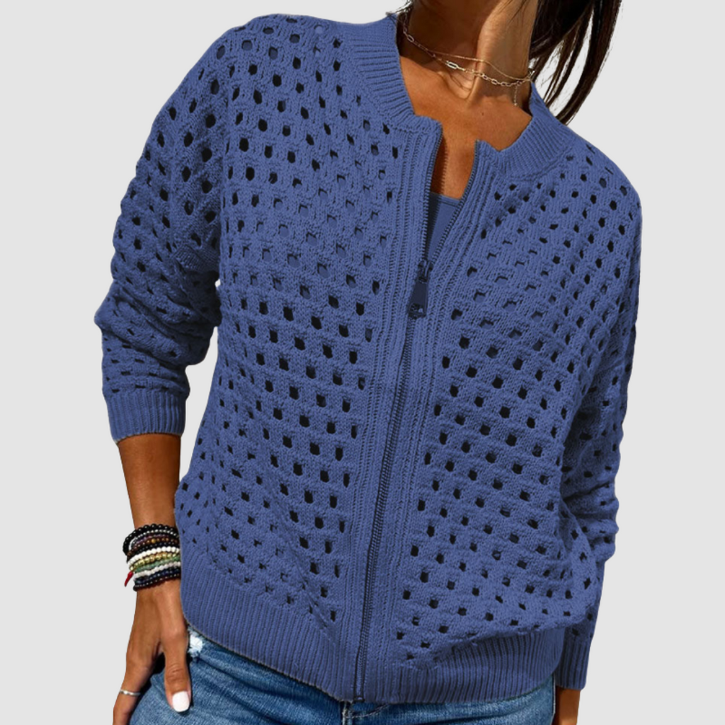 Beige Classic Knit Cardigan
