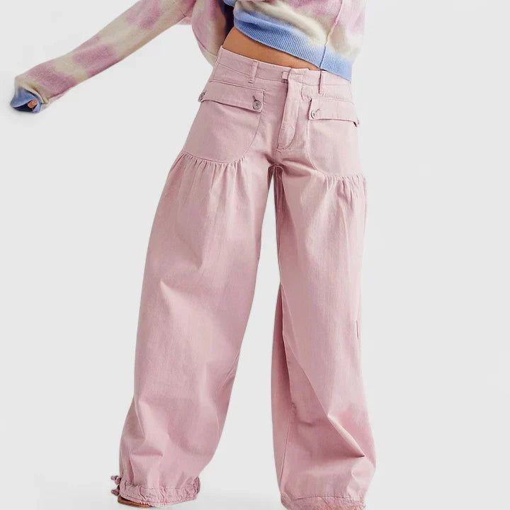 wide-leg pleated Pants