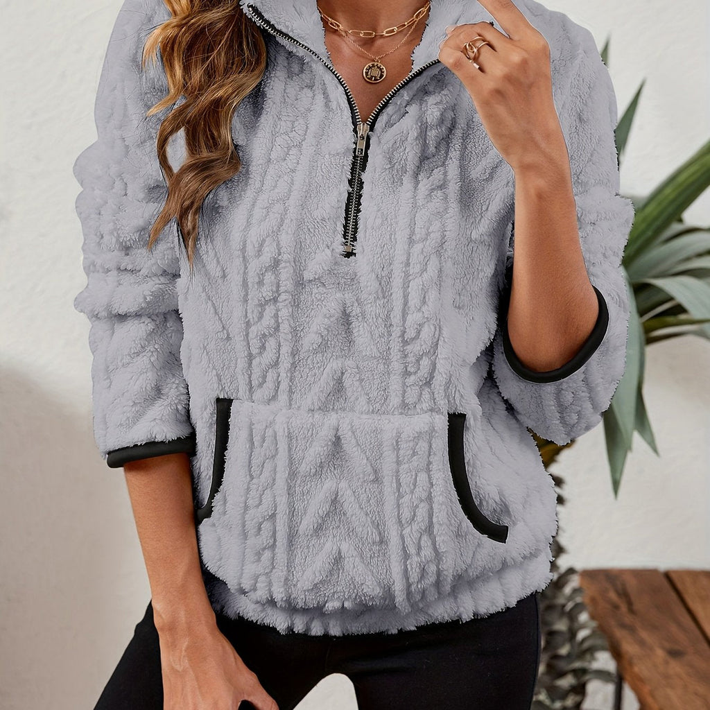 Burgundy Half-zip Sweater