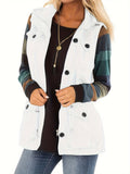 Khaki Sleeveless Vest Jacket, front view