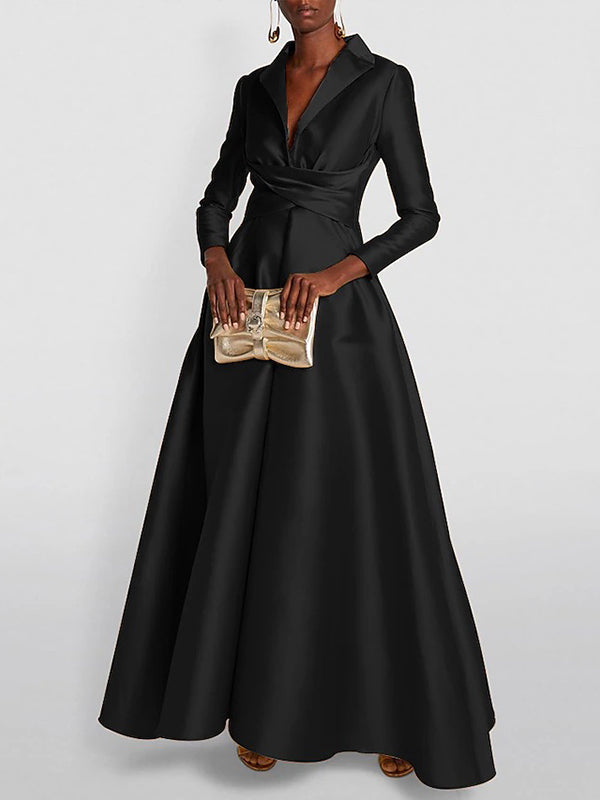 Gold A-Line Maxi Dress