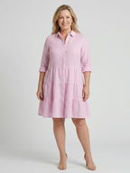 Violet Breezy Striped Midi Dress