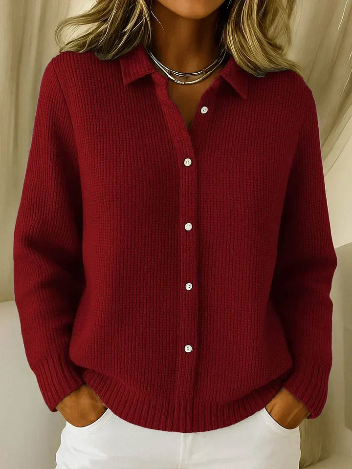 Blue Longline Knit Cardigan