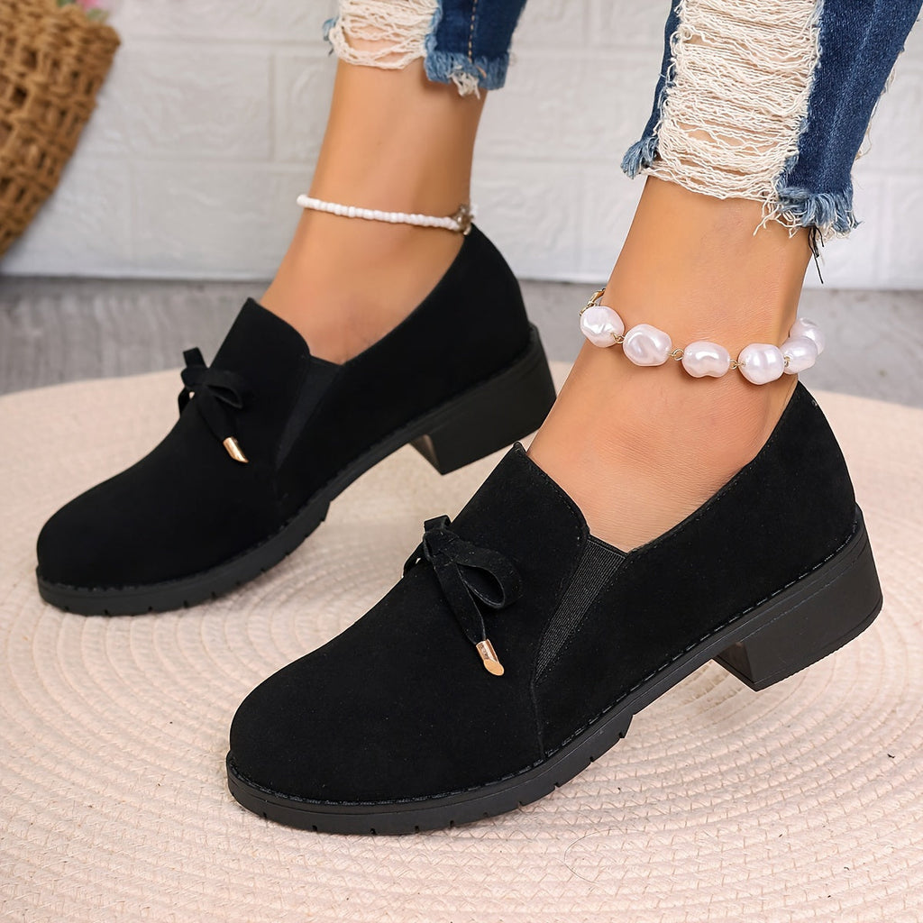 Bow-Detail Slip-On Loafers