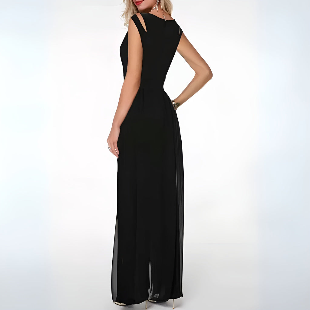 Esme | Women's Elegant Sheer Overlay Jumpsuit