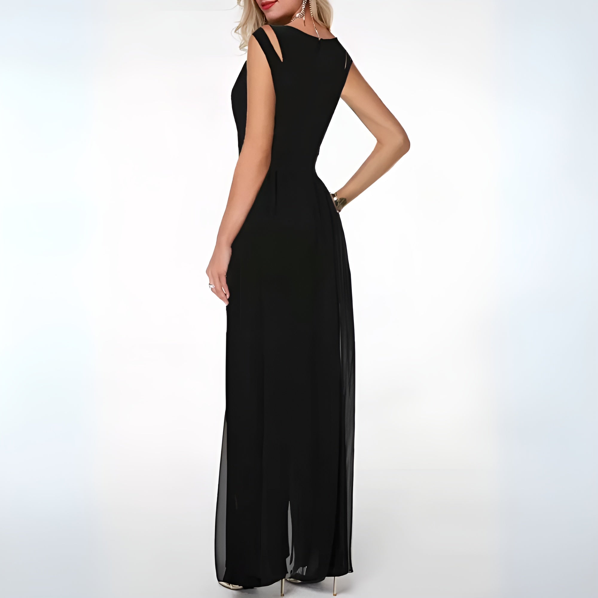 Esme | Women's Elegant Sheer Overlay Jumpsuit