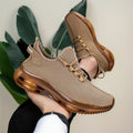Khaki knit slip-on Sneakers