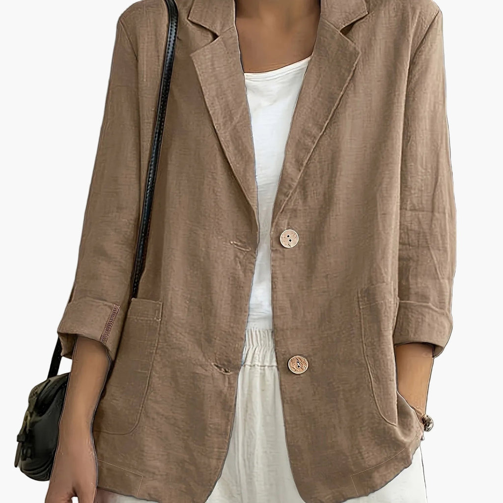 Khaki Classic Linen Blazer