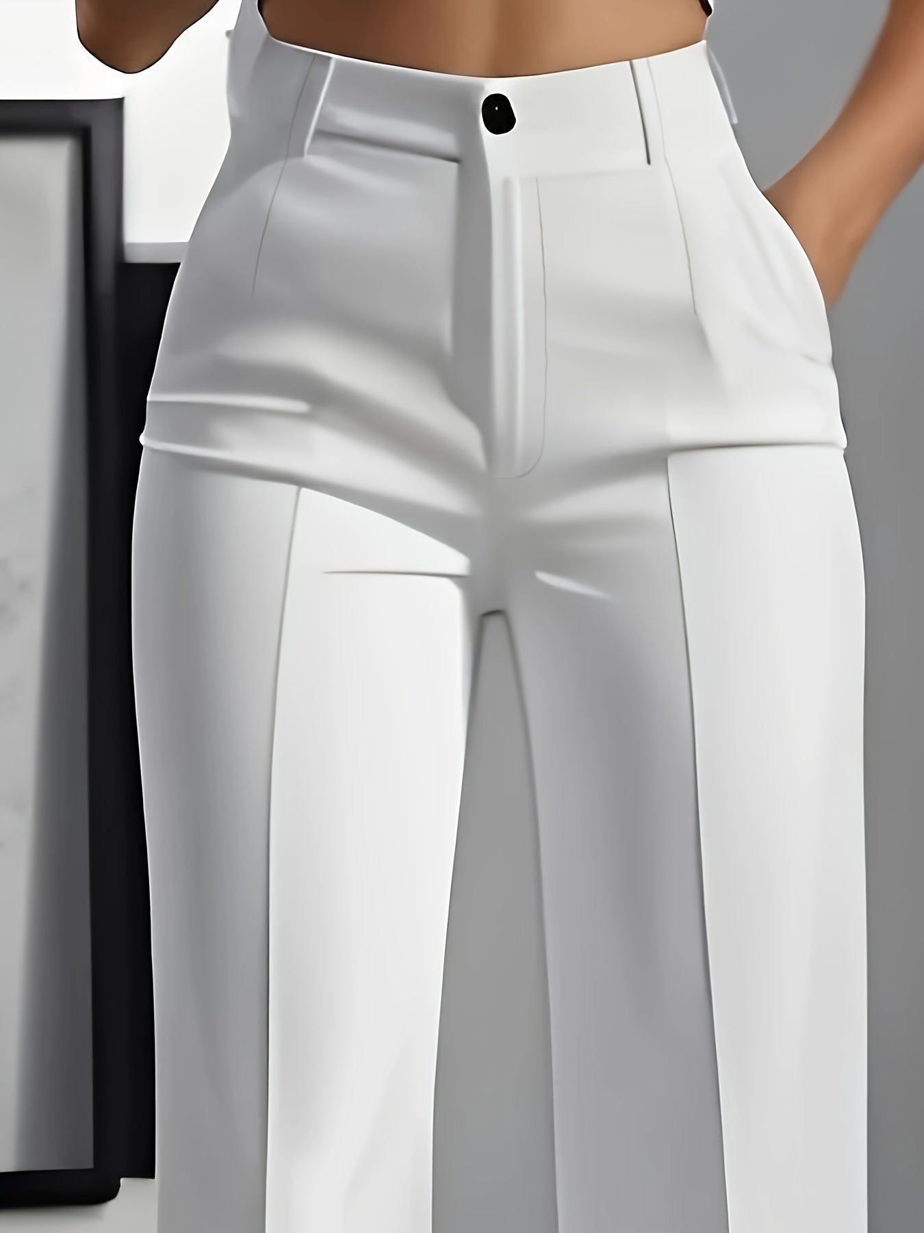 Red tailored wide-leg Pants