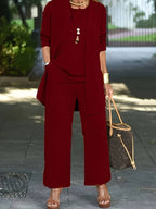 Sandra | Women's Elegant Open-Front 3-Piece Set