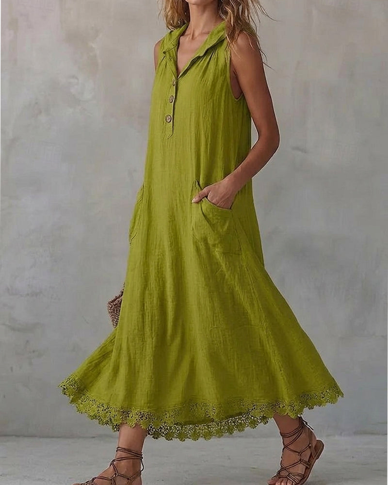 Women's Lace Patchwork Hooded Midi Dress | Senselle