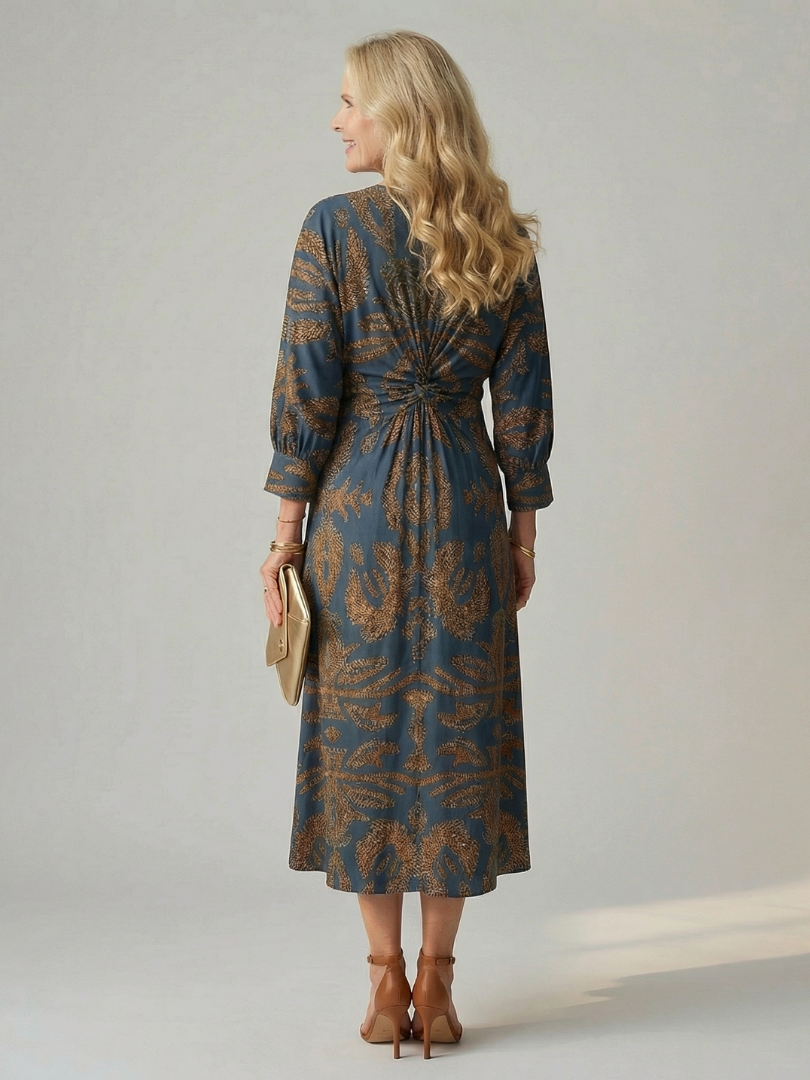 Lune - Natural Wrap Midi Dress