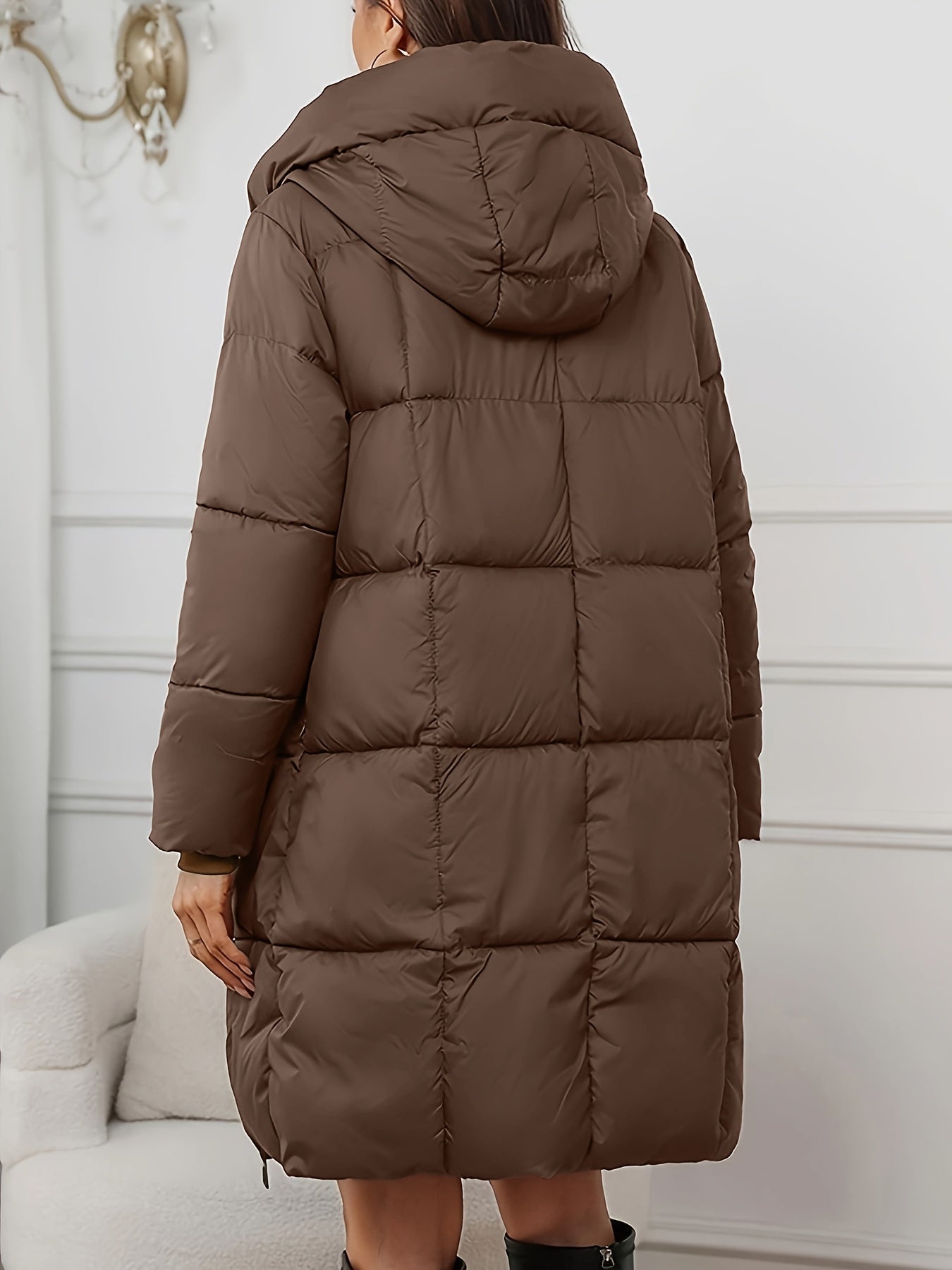 Reddish Brown Puffer Coat
