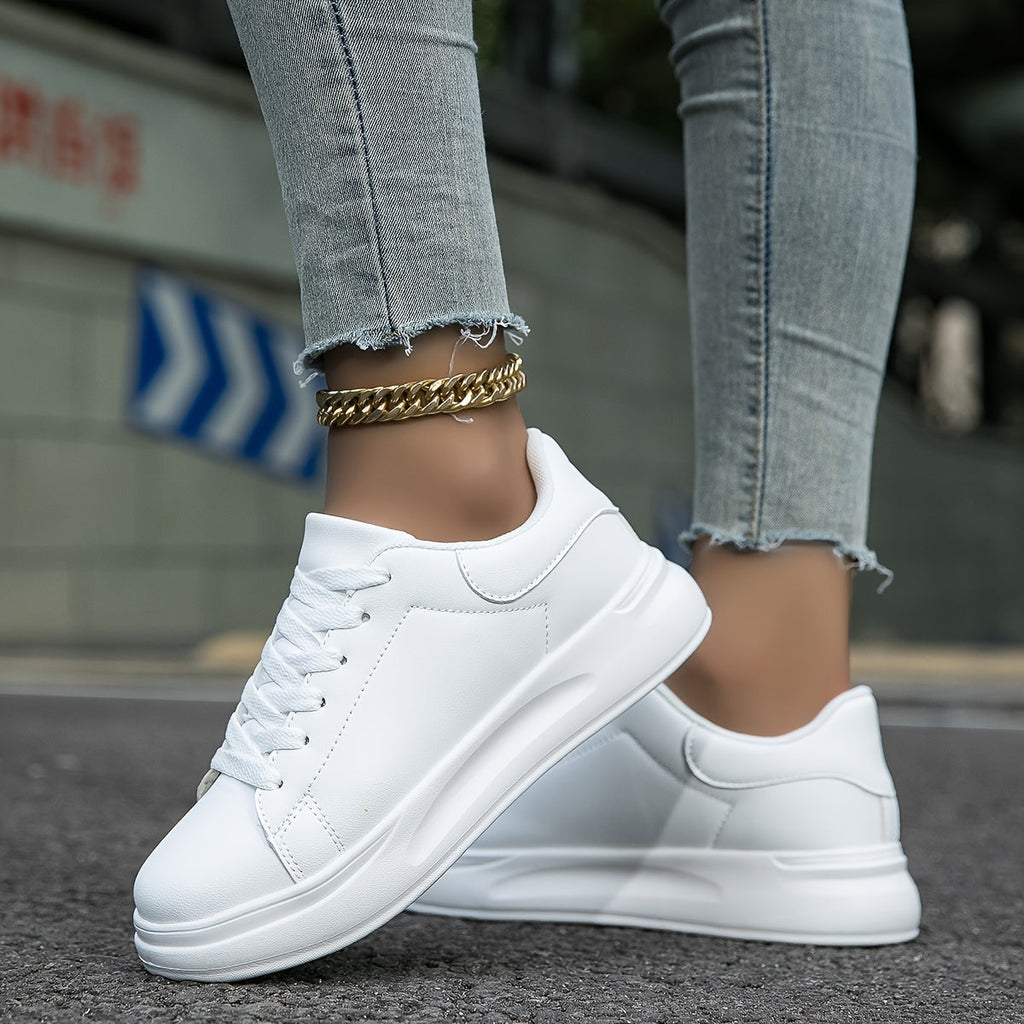 White leather low-top Sneakers