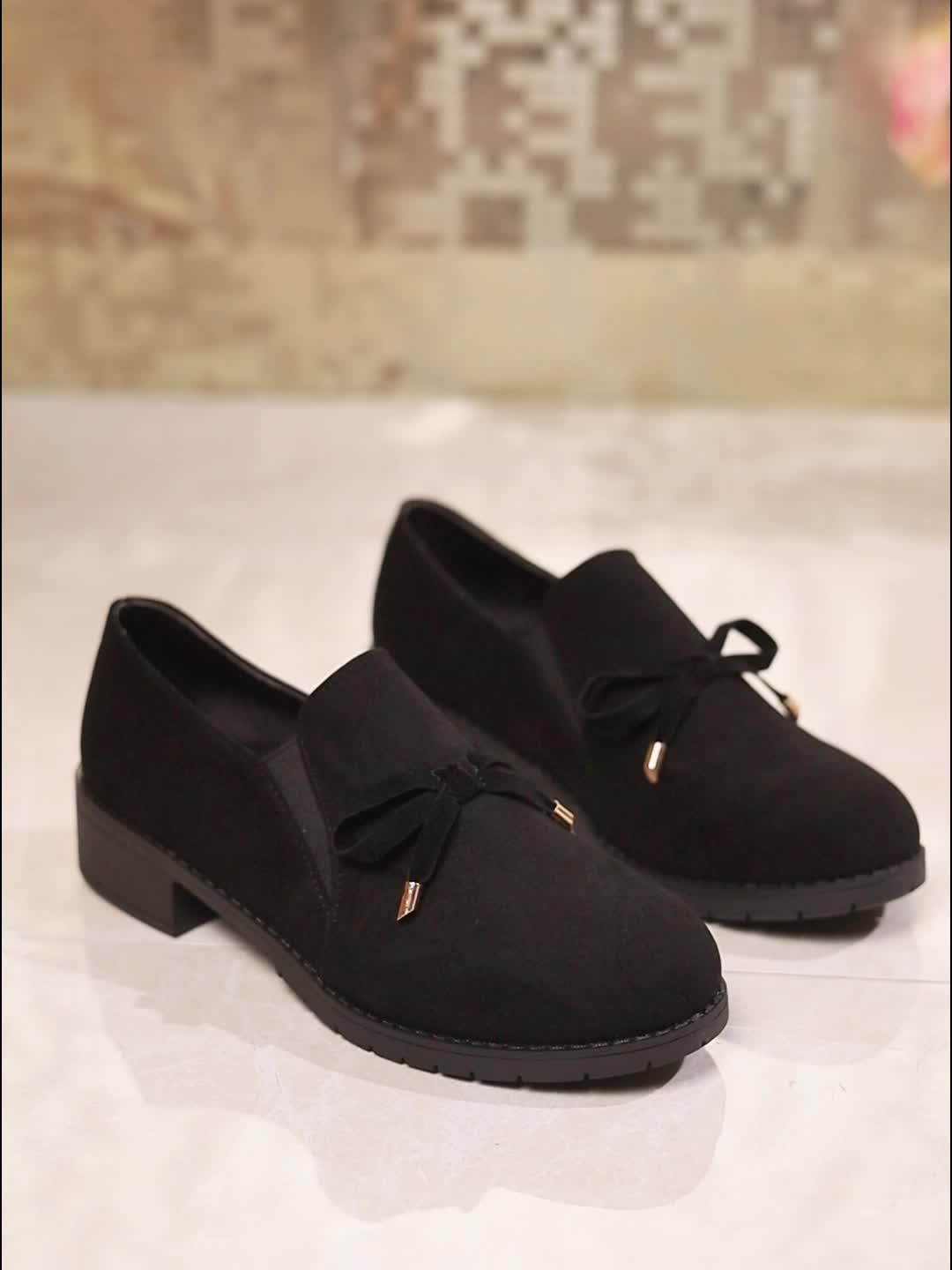 Bow-Detail Slip-On Loafers