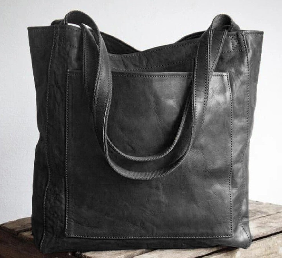 Brown Structured Handbag